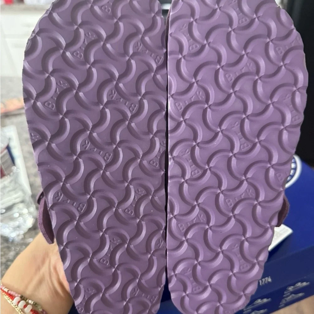 Birkenstock Purple Suede Mules - Picture 4 of 4